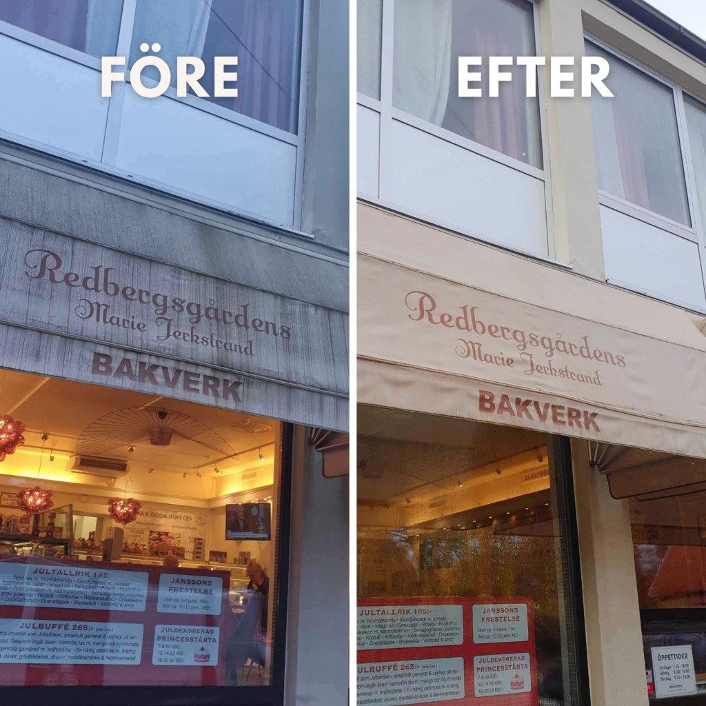 Tvätt av markis